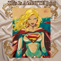 Supergirl Art Illustration Hard Signed 8.5x11in Fine Art PRINT