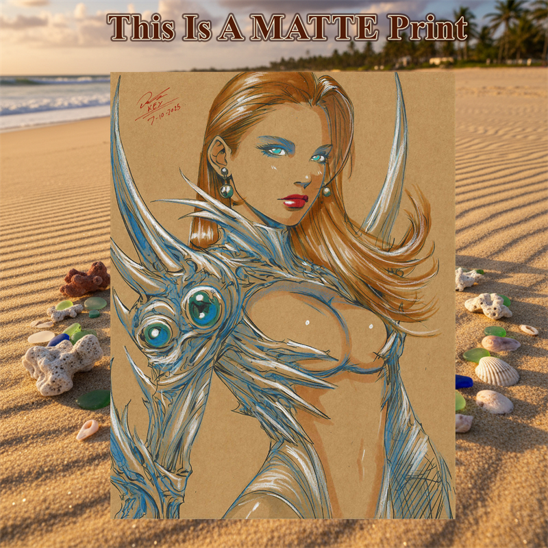 Witchblade Art Illustration Hard Signed 8.5x11in Fine Art PRINT
