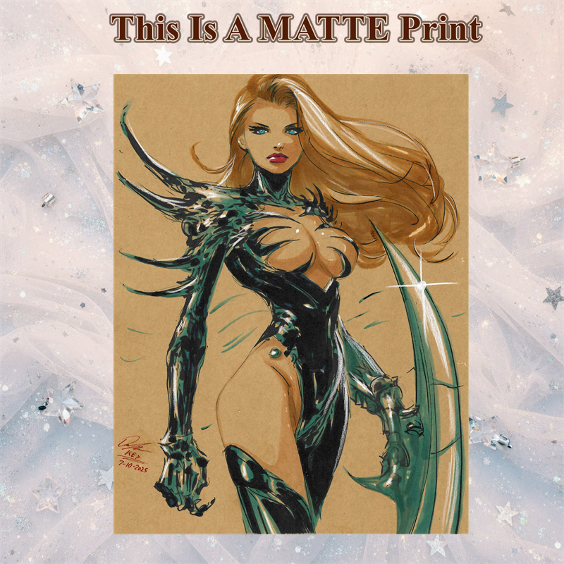 Witchblade Art Illustration Hard Signed 8.5x11in Fine Art PRINT
