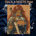 Red Sonja Art Illustration Hard Signed 8.5x11in Fine Art PRINT