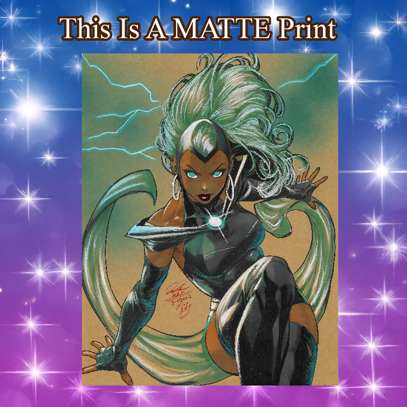 Storm Art Illustration Hard Signed 8.5x11in Fine Art PRINT