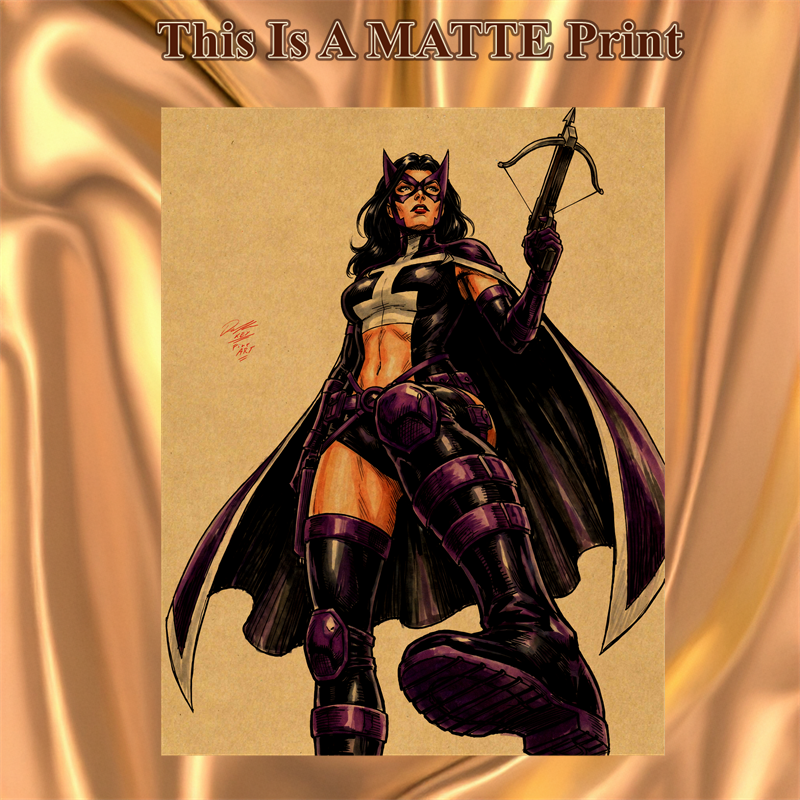 Huntress Art Illustration Hard Signed 8.5x11in Fine Art PRINT