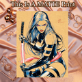 Psylocke Art Illustration Hard Signed 8.5x11in Fine Art PRINT