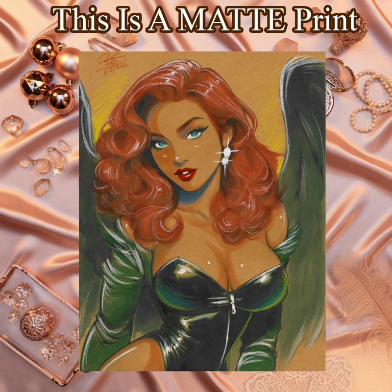 Hawkgirl Art Illustration Hard Signed 8.5x11in Fine Art PRINT