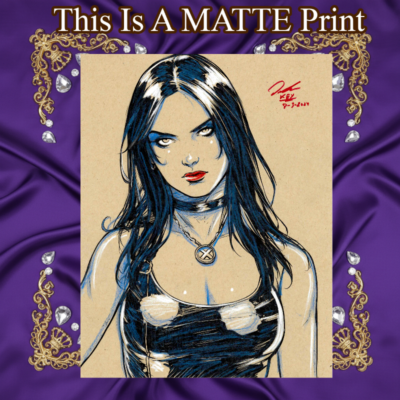 X-23 Art Illustration Hard Signed 8.5x11in Fine Art PRINT