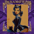 Catwoman Art Illustration Hard Signed 8.5x11in Fine Art PRINT