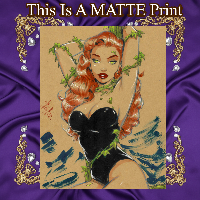 Poison Ivy Art Illustration Hard Signed 8.5x11in Fine Art PRINT