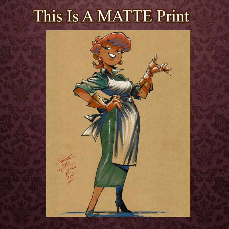 Dexter Mom Art Illustration Hard Signed 8.5x11in Fine Art PRINT