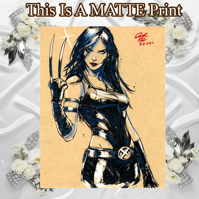 X-23 Art Illustration Hard Signed 8.5x11in Fine Art PRINT