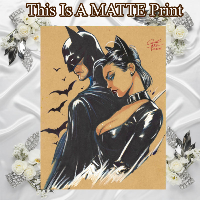 Batman Art Illustration Hard Signed 8.5x11in Fine Art PRINT