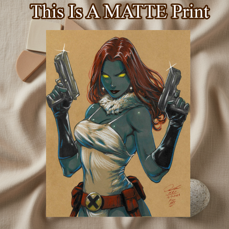 Mystique Art Illustration Hard Signed 8.5x11in Fine Art PRINT