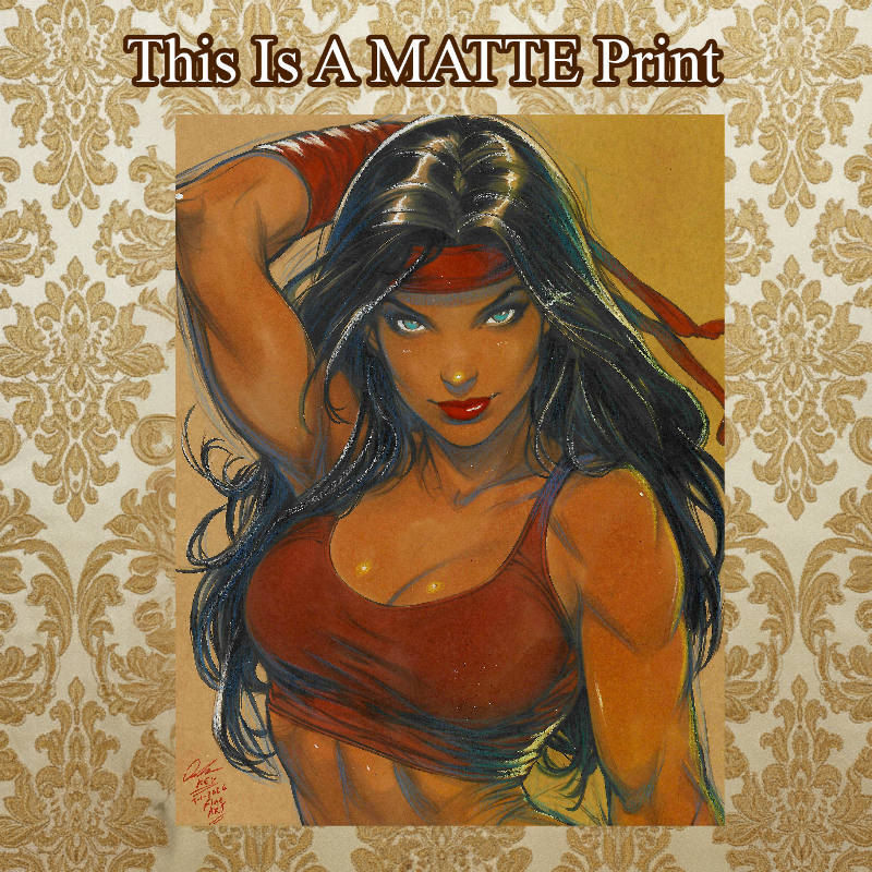 Elektra Art Illustration Hard Signed 8.5x11in Fine Art PRINT