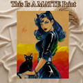 Catwoman Art Illustration Hard Signed 8.5x11in Fine Art PRINT