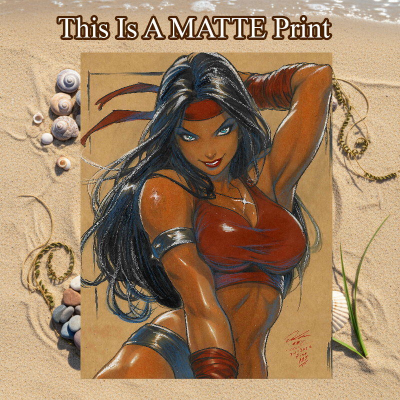Elektra Art Illustration Hard Signed 8.5x11in Fine Art PRINT