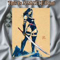 Psylocke Art Illustration Hard Signed 8.5x11in Fine Art PRINT