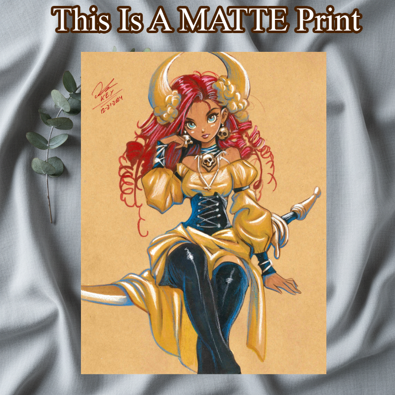 OC Art Illustration Hard Signed 8.5x11in Fine Art PRINT