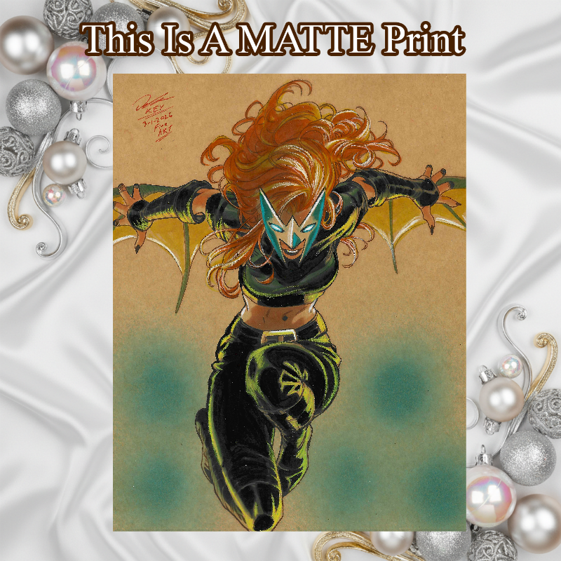 Dragoness Art Illustration Hard Signed 8.5x11in Fine Art PRINT