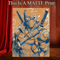 Deadshot Art Illustration Hard Signed 8.5x11in Fine Art PRINT