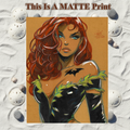 Poison Ivy Art Illustration Hard Signed 8.5x11in Fine Art PRINT