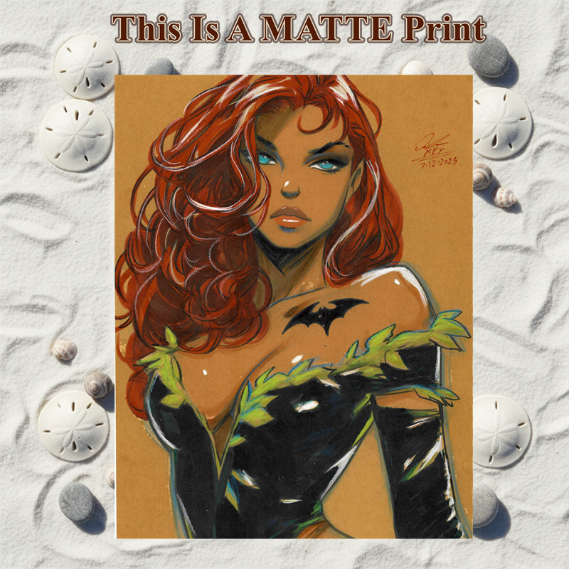Poison Ivy Art Illustration Hard Signed 8.5x11in Fine Art PRINT
