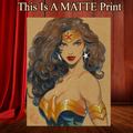 Wonder Woman Art Illustration Hard Signed 8.5x11in Fine Art PRINT