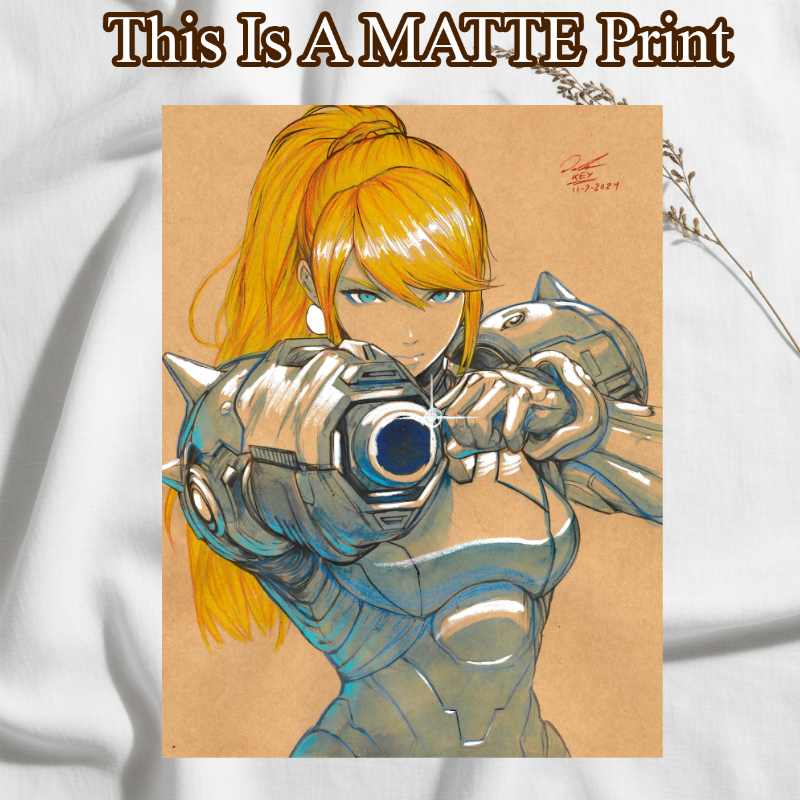 Samus Art Illustration Hard Signed 8.5x11in Fine Art PRINT