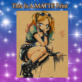 Harley Quinn Art Illustration Hard Signed 8.5x11in Fine Art PRINT