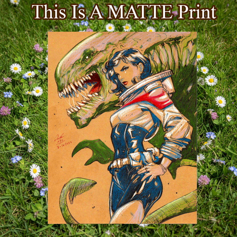 Original Art Illustration Hard Signed 8.5x11in Fine Art PRINT