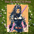 Psylocke Art Illustration Hard Signed 8.5x11in Fine Art PRINT