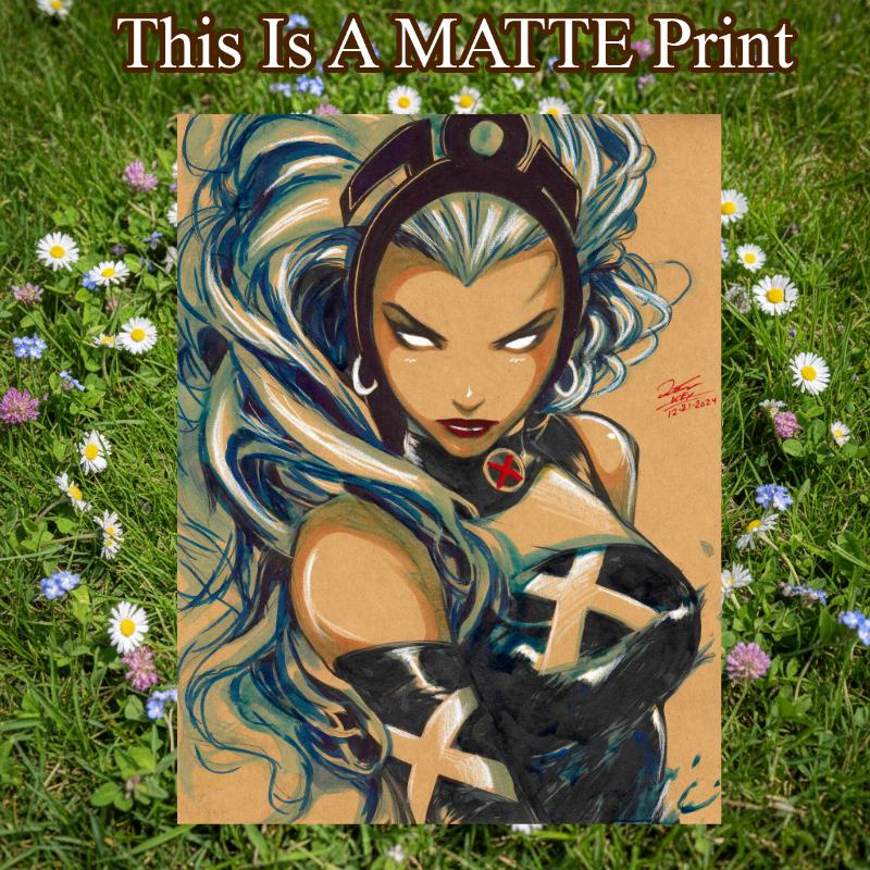 Storm Art Illustration Hard Signed 8.5x11in Fine Art PRINT