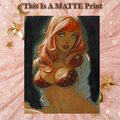 Mary Jane Art Illustration Hard Signed 8.5x11in Fine Art PRINT