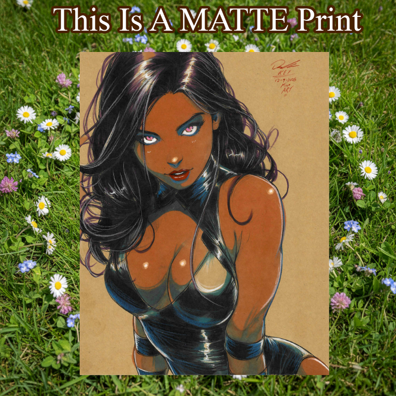 Psylocke Art Illustration Hard Signed 8.5x11in Fine Art PRINT