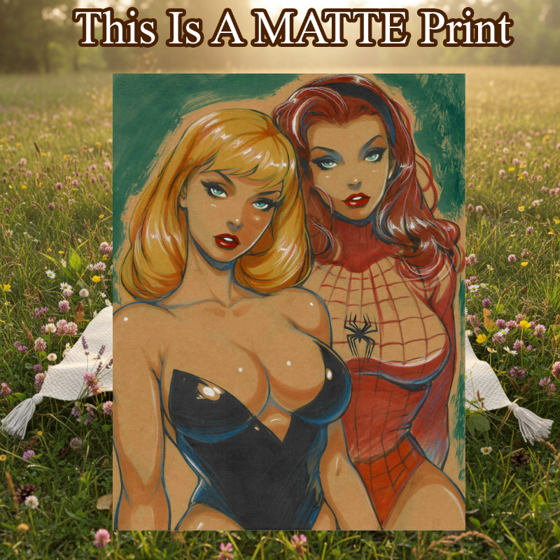 Gwen Stacy Art Illustration Hard Signed 8.5x11in Fine Art PRINT