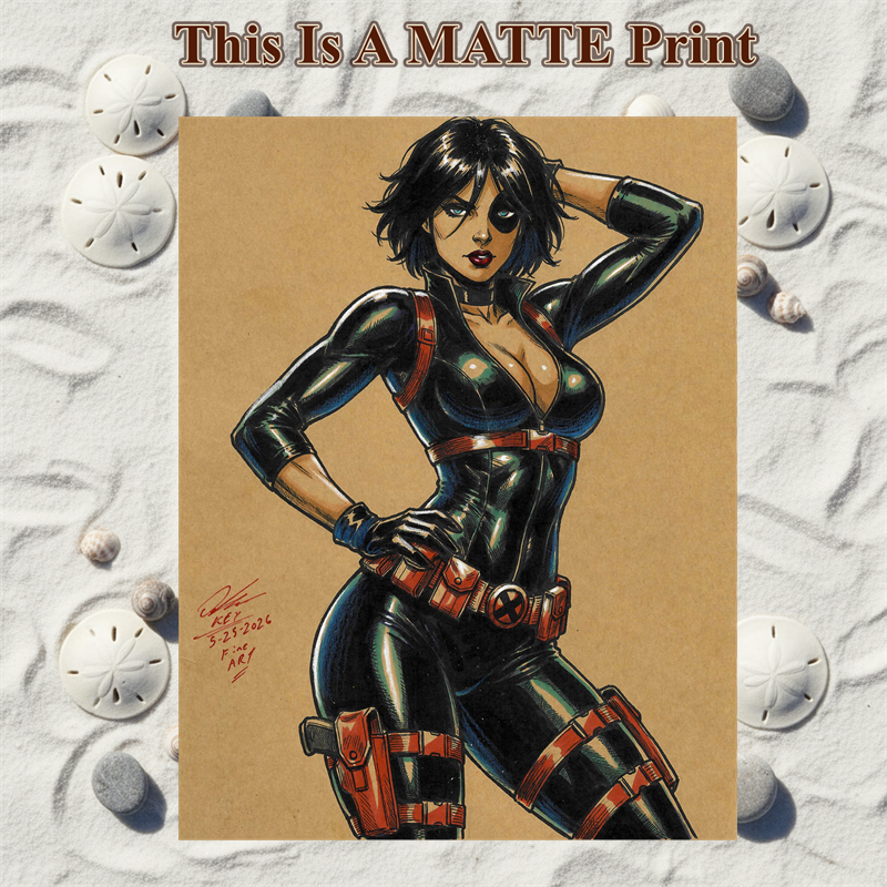 Domino Art Illustration Hard Signed 8.5x11in Fine Art PRINT