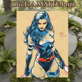 Psylocke Art Illustration Hard Signed 8.5x11in Fine Art PRINT