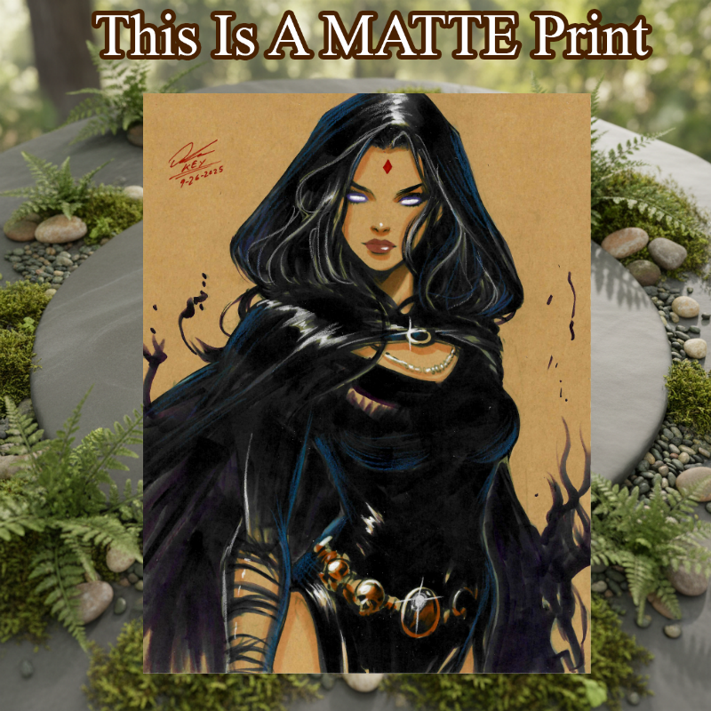 Raven Art Illustration Hard Signed 8.5x11in Fine Art PRINT