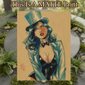 Zatanna Art Illustration Hard Signed 8.5x11in Fine Art PRINT