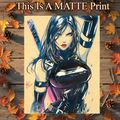 Psylocke Art Illustration Hard Signed 8.5x11in Fine Art PRINT