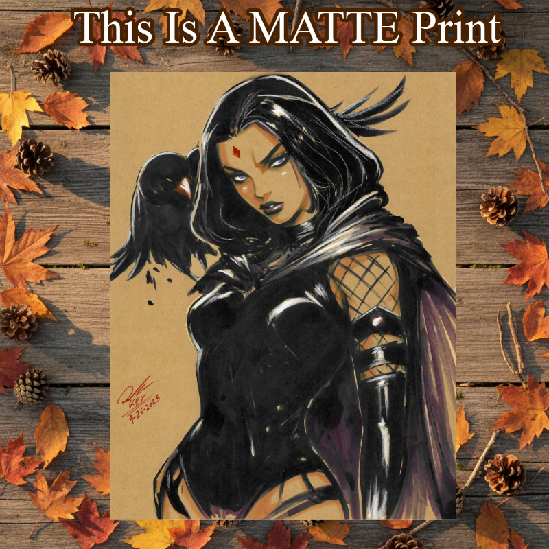 Raven Art Illustration Hard Signed 8.5x11in Fine Art PRINT