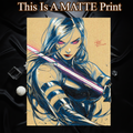 Psylocke Art Illustration Hard Signed 8.5x11in Fine Art PRINT