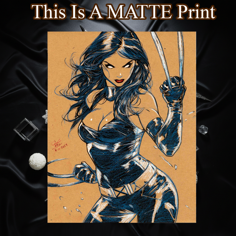 X-23 Art Illustration Hard Signed 8.5x11in Fine Art PRINT