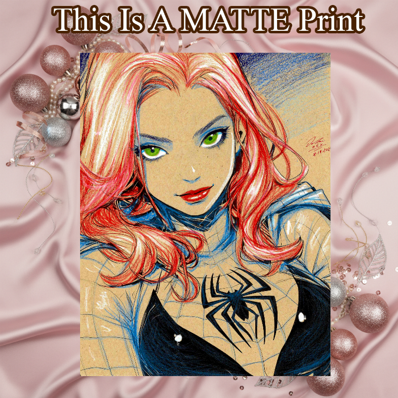 Mary Jane Art Illustration Hard Signed 8.5x11in Fine Art PRINT