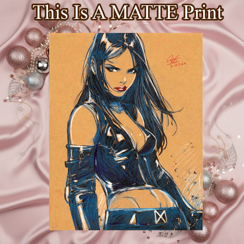 X-23 Art Illustration Hard Signed 8.5x11in Fine Art PRINT