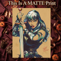 Xena Art Illustration Hard Signed 8.5x11in Fine Art PRINT