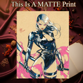 Psylocke Art Illustration Hard Signed 8.5x11in Fine Art PRINT