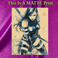 Psylocke Art Illustration Hard Signed 8.5x11in Fine Art PRINT