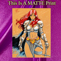 Red Sonja Art Illustration Hard Signed 8.5x11in Fine Art PRINT