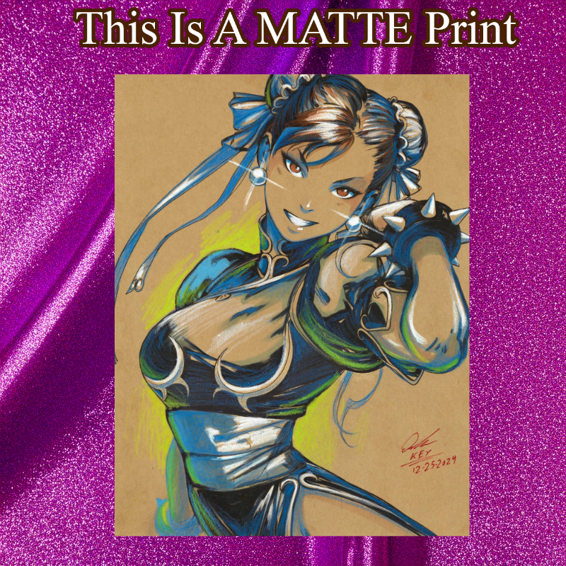 Chun Li Art Illustration Hard Signed 8.5x11in Fine Art PRINT