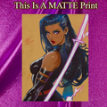 Psylocke Art Illustration Hard Signed 8.5x11in Fine Art PRINT