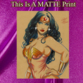 Wonder Woman Art Illustration Hard Signed 8.5x11in Fine Art PRINT